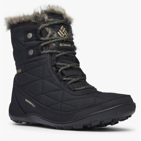 Columbia Women’s Minx Shorty III Quilted Black Waterproof Boot Size 8.5 Warm - Picture 1 of 9